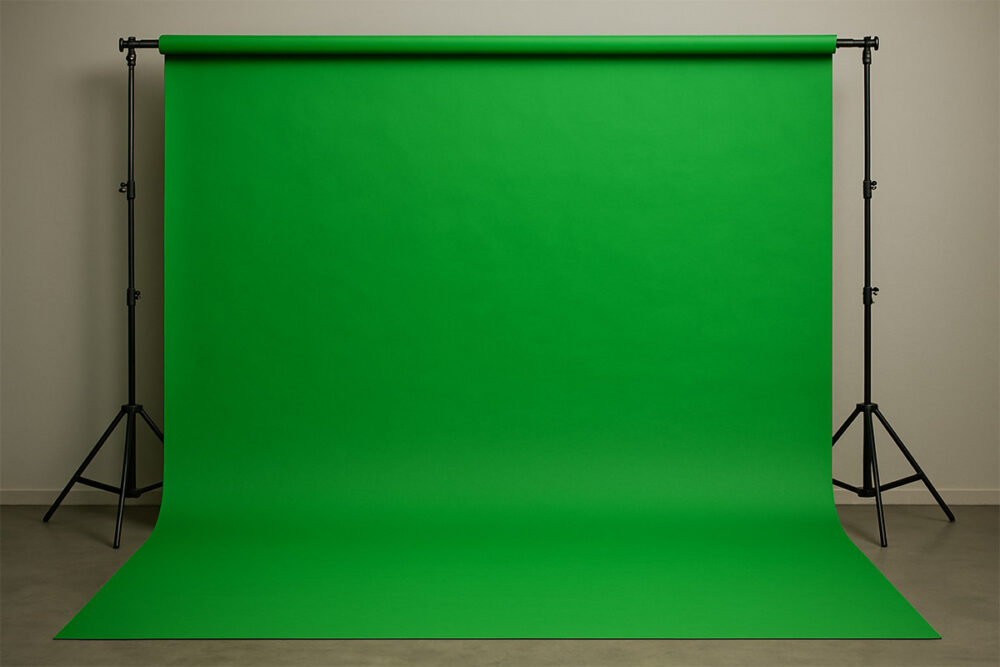 Rollo papel verde croma